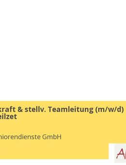 Pflegefachkraft & stellv. Teamleitung (m/w/d) Vollzeit / Teilzet - Dresden