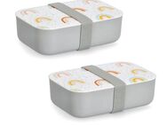 Zeller Present Lunchbox Rainbow, Kunststoff, (Set, 2-tlg), Regenbogen Muster