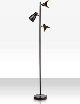 B.K.Licht Stehlampe, ohne Leuchtmittel, Stehleuchte, Metall, Deckenfluter, Leuchte, schwenkbar, E27, schwarz