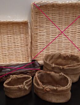 4 Allzweckkorbwaren aus Naturmaterialien in verschiedenen Größen - Hamburg