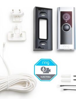 Ring Pro 2 Video Türklingel - Satin Nickel (mit Plug-In Adapter) - Tannheim