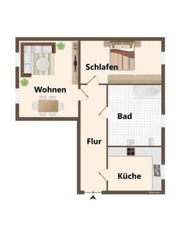 Großzügig geschnittene 2-Zimmer-Wohnung! - Chemnitz