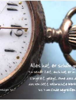 Christliche Postkarten von Edition Katzenstein - Hier das Motiv: "Nostalgische Taschenuhr" - Karten mit Tiefgang - NEUWARE - Wilhelmshaven Zentrum
