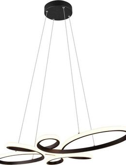 TRIO Leuchten LED Pendelleuchte FLY, Hängelampe LED 32W 3900 Lumen warmweiß 3000K 3-Stufen dimmbar, Dimmfunktion, LED fest integriert, Warmweiß, höhenverstellbar: max 150cm, Maße 83x45 cm, Hängeleuchte Küche Wohnen