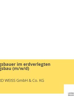 Rohrleitungsbauer im erdverlegten Rohrleitungsbau (m/w/d) - Filderstadt