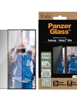 PanzerGlass Displayschutzglas Ultra-Wide Fit Privacy Screen Protection für Samsung Galaxy S25 Ultra, Blickschutz, Schutzfolie, Bildschirmschutz, kratz- & stoßfest