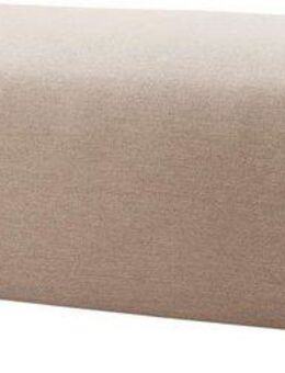 LeGer Home by Lena Gercke Hocker PIARA, Polsterhocker mit Kedernaht, Cord, Leinenoptik o. Strukturstoff, zur Serie PIARA, rechteckig, schwarze Füße, bequemer Sitzkomfort