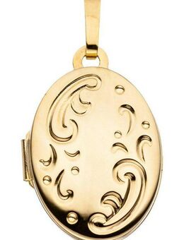 JOBO Medallionanhänger Anhänger Medaillon oval, 333 Gold