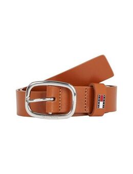 Tommy Jeans Ledergürtel TJW OVAL 3.0 Ovale Einfachdornschließe und Logo am Verschluss