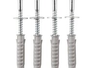 Hama Schrauben- und Dübel-Set Schraubenset für die Befestigung von SAT-Halterungen, Beton Vollziegel, mit Kunststoffdübel, Beilagscheiben, Schrauben, Flügelschrauben