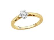 Diamonds by Ellen K. Fingerring Gold 585 zweifarbig mit Diamant 0,25ct.