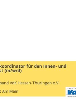 Ehrenamtskoordinator für den Innen- und Außendienst (m/w/d) - Frankfurt (Main)