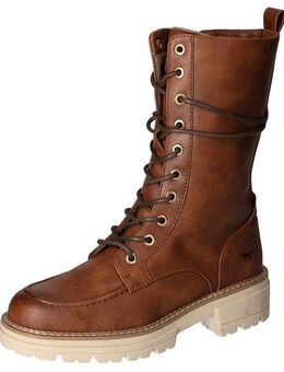 Mustang Shoes Schnürstiefelette, Reißverschluss-Boots, Schnürboots, Kurz-Stiefel mit Blockabsatz