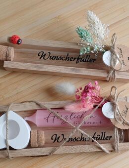 Ab 7,50 € Wunscherfüller Reagenzglas Geldgeschenke Hochzeit Kommunion Konfirmation Jugendweihe Kerze Kerzenständer - Rheinbach