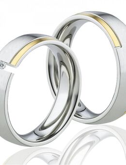 Diamanten in Eheringe aus Titan LUC68 breite 6mm - Aholming