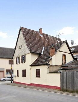 2-Haus-Ensemble: Teilsaniertes-Vorderhaus + Scheune zum Ausbauen mit Baugenehmigung - Florstadt