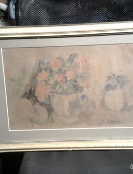 Alfred Mez (1887Freiburg - 1955Zürich " Obst und Blumen Stilleben auf einem Tisch"  signiert datiert 1921 - Sternenfels