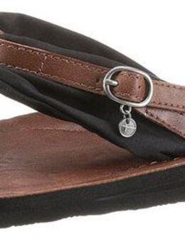 Tamaris AVRIL Zehentrenner, Sommerschuh, Flats, Schlappen mit T-Logoanhänger