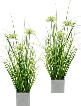 Kunstpflanze Grasbusch im Topf Gras, I.GE.A., Höhe 32 cm, 2er Set Gräser Kunstgras Dekogras Grünpflanze Pflanze Kunstblume