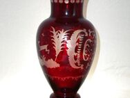 Große, sehr schöne Wittig Crystal ERWI Rubinglas Vase, Handarbeit - Lahnstein