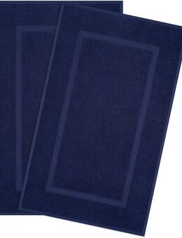 HAMMETEX Badematte Hotelmatte, Duschvorleger, Höhe 5 mm, rutschhemmend beschichtet, beidseitig nutzbar, Baumwolle, rechteckig, 2-teiliges Set, einfarbig, 100% Baumwolle