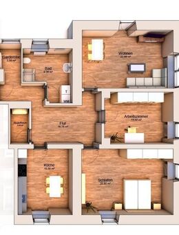 barrierefreie und sanierte 3-Zimmerwohnung - Bad Kissingen