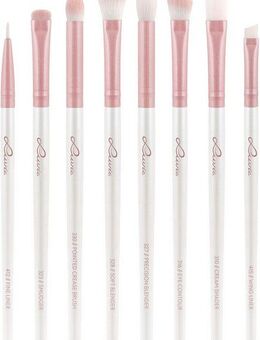 Luvia Cosmetics Kosmetikpinsel-Set All Eye Want, 8 tlg., Nurai-Pinselhaar, vegan und hautfreundlich, verliert keine Haare.