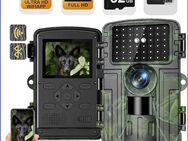 Wildkamera, 4K Video Wildtierkamera, 60MP Full HD WLAN mit Handyübertragung APP, Bewegungssensor, Nachtsicht, 0,1s Auslösezeit, Infrarot Wildkamera mit 32G Speicherkarte & Kartenleser IP66 Wasserdicht - Weinstadt