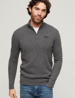 Superdry Strickpullover ESSENTIAL EMB KNIT HALF ZIP