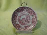Untertasse OLDE ENGLAND, englische Keramik rot / Steffordshire, Royal Tudor Ware - Zeuthen