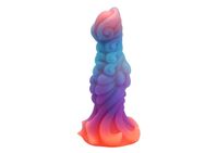 Cosmic Dragon Dildo – Der galaktische Verführer, 20 cm, strukturierte Oberfläche, kraftvolle Farben - Essen