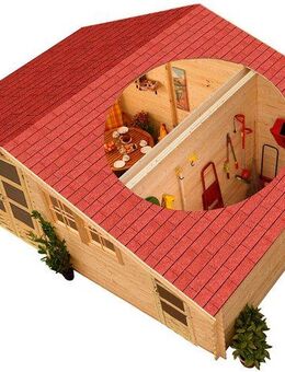 Karibu Gartenhaus Lagor 2, BxT: 507x327 cm, 38mm, 2 Raumhaus aus hochwertiger nordischer Fichte