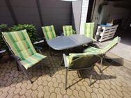 MWH Gartenmöbelset Tisch - 4 Stühle - 2 Relaxsessel mit Auflagen - Oberhausen