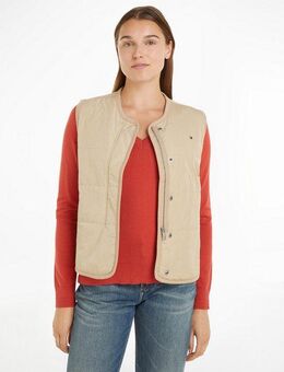 Tommy Hilfiger Steppweste JERSEY LINED VEST mit Tommy Jeans Logo-Flag