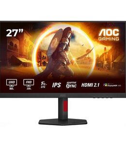AOC U27G4R Gaming-Monitor (68,4 cm/27 ", 3840 x 2160 px, UHD, 1 ms Reaktionszeit, 160 Hz, IPS, UHD / Dual Frame, neigbar, Monitor für Konsolen-Gaming, HDMI 2.1)