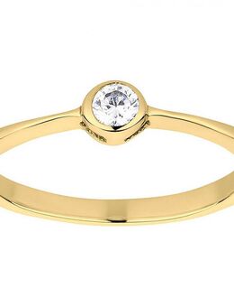 Verlobungsring Damenring CAB3462 mit Goldfarbiger Beschichtung - Aholming