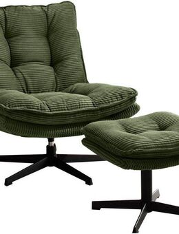 Jockenhöfer Gruppe Relaxsessel Kasper, Inklusive Hocker, 360° Drehfunktion