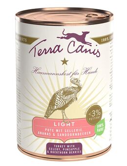 Terra Canis Light 6 x 400 g - Pute mit Sellerie, Ananas und Sanddornbeeren