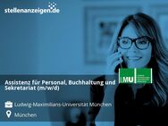 Assistenz für Personal, Buchhaltung und Sekretariat (m/w/d) - München