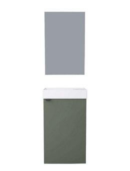 welltime Badmöbel-Set Badmöbel-Set Gesa, Schrank mit Waschbecken und Spiegel, wandhängend, Waschbeckenunterschrank mit Wachbecken und Spiegel