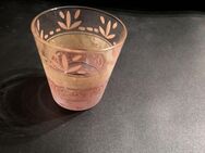 Teelichthalter Glas bunt gemustert 8cm hoch Öffnung 8cm breit - Essen