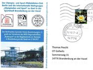 BRD: 17.06.2017, "Olympia- und Sport-Philatelisten-Club und Int. Motivgruppe "Olympiaden und Sport" zu Gast in Berlindenburg an der Havel", Ganzstück (Postkarte), BRD MiNr. 3303, Tagesstempel, echt gelaufen (1) - Brandenburg (Havel)