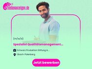 Spezialist Qualitätsmanagement - Food (w/m/d) - Übach-Palenberg