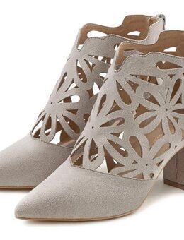 LASCANA High-Heel-Stiefelette mit femininer Spitze und Blockabsatz, Ankle Boot, Stiefel