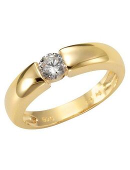 Firetti Fingerring Schmuck Geschenk Silber 925 Silberring Spannring-Optik, mit Zirkonia (synth)