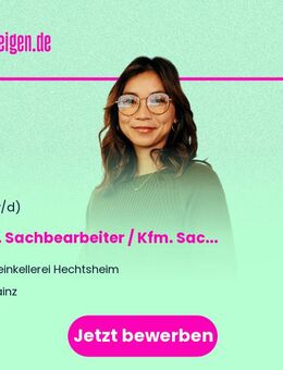 Kfm. Sachbearbeiter / Kfm. Sachbearbeiterin mit Empfangstätigkeit (m/w/d) - Mainz