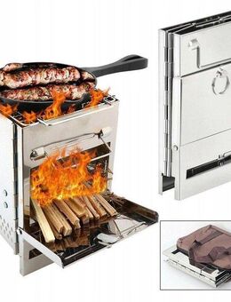 *BESTSELLER* HERD CAMPING HOLZHERD KLAPPBARER GRILL BBQ Angeln Outdoor mit Tasche - Wuppertal