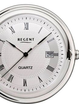 Regent Taschenuhr P733-19497740, (Set, 2-tlg., mit dazu passender Kette), Quarzuhr, Herrenuhr, Datum, Acrylglas, Geschenkidee