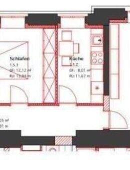 gepflegte 3-Raum Altbauwohnung mit Einbauküche, Badmöblierung, Abstellraum und Balkon - Cottbus