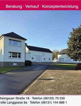 **Privilegiertes landwirtschaftliches Grundstück** Freist. Einfamilienhaus mit 2 Scheunen und großem Garten - Kiedrich